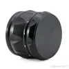 Smoking Pipes Smoke Grinder with 63MM Diameter Four-Layer Zinc Alloy Drum Type Black Drill Ring