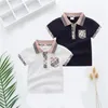 Abiti firmati Polo estivi Neonati maschi T-shirt Bambini T-shirt a maniche corte in cotone Bambini Colletto rovesciato Top Tee Boy Shirt 1-6T