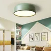 Luzes de teto Lâmpadas de quarto nórdico Personalidade criativa Makaron Modern Simple Living Room Children's Circular LED Light