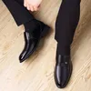 本革の靴男性ビジネスオックスフォードのためのカジュアルマンドレスのための高級デザイナースリップオンビッグサイズUS6-US11.5低価格アイテムQT1721