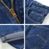 Heren Jeans Men Business Classic Spring herfst Male Cotton Rechte Stretch Brand Denim Pants Summer Overalls Slim Fit broek 230327