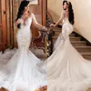 Abiti da festa Manica lunga Matrimonio a sirena Per le donne Sposa Bianco Illusion Abito da sposa in pizzo con scollo a V Abiti senza schienale Du Soir 230328