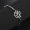 Charmarmbanden Dawapara S Merkabah Seed of Life Bracelet Sacred Geometrisch Symbool Spiritueel amulet roestvrij staal voor vrouwen