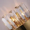 Vägglampor Moderna LED Crystal Sconces Högkvalitativ krom guld svart för sovrum sovrum belysning heminredning ljusarmaturer