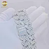 Zuanfa Moissanite Jewelry Hip Hop 18mm Mens Necklace 925 Silver Cuban Link Chain for Men