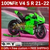 Motorradverkleidungen für DUCATI Street Fighter Panigale V4S V4R V 4 V4 S R 2018–2022 Karosserie 167Nr. 71 V-4S V-4R V4-S V4-R 21 22 2021 2022 Spritzguss-Karosserie grün glänzend