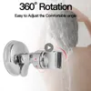 Bathroom Shower Heads Universal Adjustable Hand Shower Holder Suction Cup Holder Full Plating Shower Rail Head Holder Bathroom Bracket Stable Rotation 230327