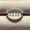 Bague de fiançailles en opale bleue et blanche pour femme, style bohémien, Z0327