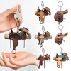 Sattel Acryl Schlüsselanhänger Charm Anhänger flach Western Cowboy Auto Inneneinrichtung Schlüsselanhänger Anhänger