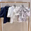Женские блузки Neploe 2023 Весенний шифон Sweet Women Tops Японский галстук-галстук Blusas Mujer Printed All-Match Slim Fit Fit