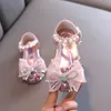 Sandales filles sandales 2023 nouvelle mode d'été petite fille princesse sandales enfants arc sandales bébé spectacle enfants chaussures E649 W0327