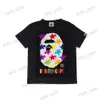 T-shirts masculina Ins Super Fire T-shirt macacão Human Color Star letter Round Boul