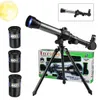 Science Discovery 20x 40x Children Telescope Monocular Monocular مع استخدام ترايبود للتخييم في التجربة الخارجية