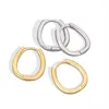 Boucles d'Oreilles Créoles Tendance Or/Argent Couleur Simple Géométrique Ovale Vintage Pour Femme Cadeau Goutte Fête Bijoux En Gros