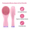 Cleaning Tools Accessories CkeyiN Electric Silicone Brush Sonic Vibration Face Cleansing Brush Waterproof Acne Blackhead Remover Pore Cleaner 2 Side 230327