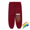 Pantaloni maschili rossi sp5der 555555 pantaloni della tuta da donna i pantaloni da streetwear di migliore qualità jogger giovani y23