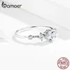 Anelli a fascia Bamoeranillos Anelli di fidanzamento da donna luminosi e abbaglianti Gioielli in argento sterling 925 Gioielli da sposa Gioielli da donna SCR568 Z0327