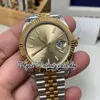 2023 sbf126333 DD3235 VSDD3235 Automatic Mens Watch 41MM Fluted Bezel Silver Dial Stick Yellow Gold Two Tone 904L Steel Bracelet Super Edition eternity Watches