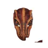 Maschere per feste Halloween Nuovo Dinosauro Tyrannosaurus Rex Maschera Carnevale Puntelli Cosplay Decorazione Gc428 Consegna di goccia 202 Dh2Vx