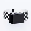 Belts Checkerboard Racing Canvas Belt 108CM Plaid Fashion Safety Rollercoaster Waistband Square Metal Activity Buckle