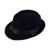 Berets Retro Fedora Hat All-match Men Felt Ladies Vintage Hats Party Gentleman Casual Style Top Bonnet Cosplay