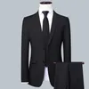 Abiti da uomo Blazer Boutique 6XL Blazer Pantaloni Abito da uomo Moda Casual Stretch Tinta unita Stile italiano Slim Fit Matrimonio Set da uomo in 2 pezzi 230328