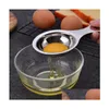 Otras herramientas de cocina Separador de yema de huevo creativo 304 Utensilios de acero inoxidable para hacer máscara Ba Dhta0