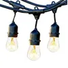 Hanglampen 48ft bollen omvatten weerbestendige buitenstringlichten E26/E27 Commercial Grade Heavy Duty Strand Lighting met US EU AU -plug