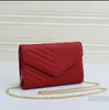 Fashion Luxury Designer Women's Ys Dinner Sac l One épaule Crossbodybag Envelope Chain Chain Wallet Leather Multifonctionnel Nouveau réseau rouge