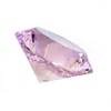 Lustre cristal rosa 100 mm 1pc de vidro multifacetado diamante fengshui ornamentos de peso de papel para móveis para casa oferecem presente de aniversário