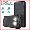 30000mAh Solar Powerful Power Banks Outdoor Charging Station Portable Fast Charge External Spare Battery for Cell Phone Powerbank