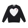 Designer Men's Hoodies Com Des Garcons CDG Sweatshirt PLAY Big Heart Black Pullover Sweatshirts Size XL