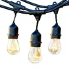 Hanglampen 48ft bollen omvatten weerbestendige buitenstringlichten E26/E27 Commercial Grade Heavy Duty Strand Lighting met US EU AU -plug