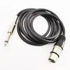 Audiokabel, 1/4 Zoll 6,35 mm MONO-Stecker auf 3-polige XLR-Buchse, Audio-Mikrofon-Verlängerungskabel, ca. 2 m / 1 Stück