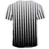 Men's T Shirts 2023 Pattern Explosive Money Fashion Black And White Checks Printing Short Sleeve Round Collar T-shirt