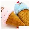 Hondenspeelgoed kauwt Pet Exquisite Ice Cream -touw Knoop Pink / Blue Drop Delivery 202 DHTOD