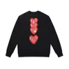 Designer Men's Hoodies Com Des Garcons CDG Sweatshirt PLAY Big Heart Black Pullover Sweatshirts Size XL
