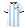 T-shirts pour hommes Argentine T-shirt pour hommes Harajuku Uniforme T-shirt d'été T-shirt à manches courtes imprimé en 3D 2022 Z0328
