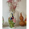 Vaser sydostasiatisk stil keramisk vas dekoration blomma flaska europeiska pastoral par påfåglar