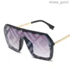 Herren-Designer-Sonnenbrille, Herrenbrille, PC-Linse, Vollformat, UV400, sonnenbeständig, Damenmode, Luxus-Druck, F, Übergröße, Adumbral für Strand, Outdoor