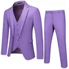 Costumes pour hommes Blazers S-6XL Double Vent Hommes Costume BlazerVestPants Couleur Unie Formel Bureau Costume D'affaires Trois Pièces Robe De Mariée Du Marié Fête 230328