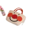 Beach Bags Cute Bread Handheld Cotton Knitted New Cartoon Straw Ugly Basket Women s 230327