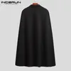 남자 트렌치 코트 Incerun Mantel Jubah Pria Mode 2023 Warna Solid Satu Kancing Jas Hujan Tanpa Pakaian Jalan Panjang Campuran Musim Dingin Jaket 230328