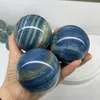 Decoratieve beeldjes Groothandel natuurlijke blauwe Argentinië Calciet Ball Healing Crystal Stone Sphere Therapeutische energie -ornamenten voor kamer