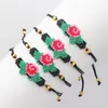 Strand ZHONGVI Rose Fleurs Bracelet Perlé Pour Femmes Adolescente Accessoires De Mode Bijoux Faits À La Main Boho En Gros