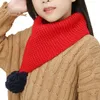 Scarves Boys Girls Korean Scarf Winter Knitted Wool Ball Children's Triangle Warm Cute All-match Outdoor Cold Stretch Collar B591