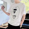 Men's T-Shirts Experience LA Classic Camo Ape Head Cartoon Print Loose Versatile Short Sleeve T-Shirt T230328