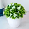 Decorative Flowers 5 Colors Artificial Plants Potted Bonsai Small Flower Tree Fake Ornaments For Party Home Garden Decoration