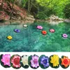 Fiori decorativi 10 cm Acqua artificiale galleggiante Fiore di loto Giglio Realistico Micro paesaggio Acquario Patio Giardino Piscina Stagno Decorazione