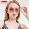 Yoovos 2022 Vintage Okulary przeciwsłoneczne Kobiety luksusowe okulary marki dla mężczyzn cateye lustro okulary kobiety retro gafas de sol mujer230328